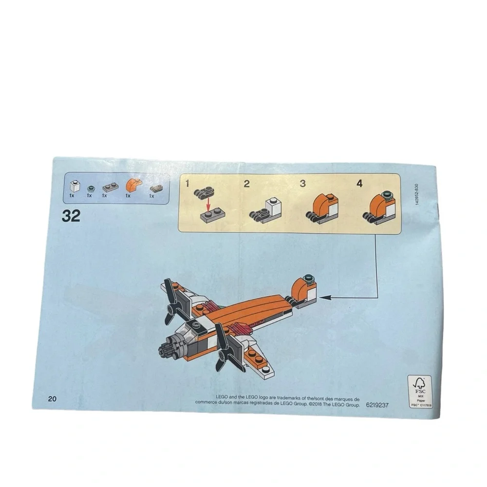 Lego Creator 31071 Plane Instruction MANUALS ONLY Build Play Create‎ Design